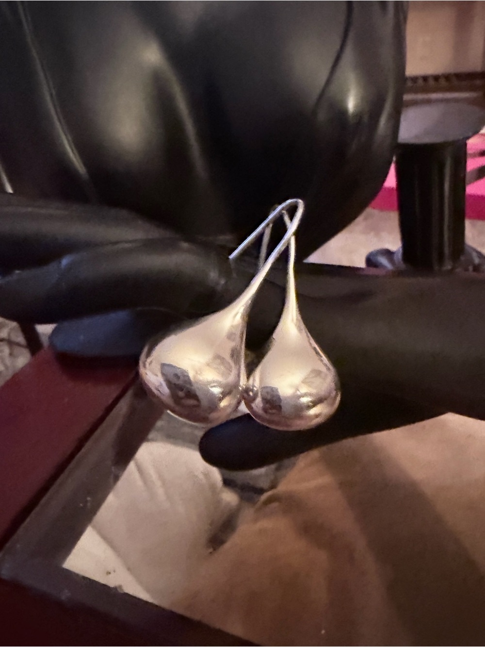 Zina Sherman Beverly Hills designer 925 Sterling SilverTeardrop Earrings - Picture 2 of 7